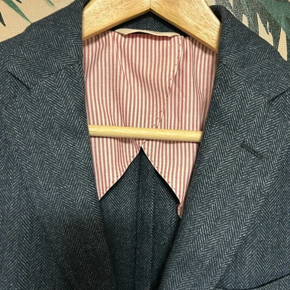 Brooks Brothers herringbone blazer jacket - Picture 2 of 9